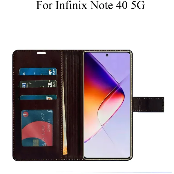 Brown_Premium_Flip_Cover_For_Infinix_Note_40_5G