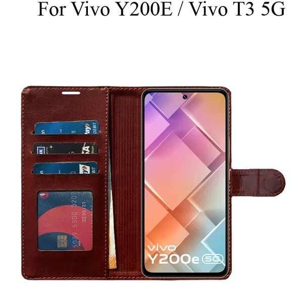 Brown_Premium_Flip_Cover_For_Vivo_T3_5G,_Vivo_Y200E