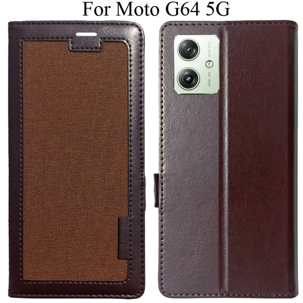 Brown_Premium_Flip_Cover_For_Moto_G64_5G