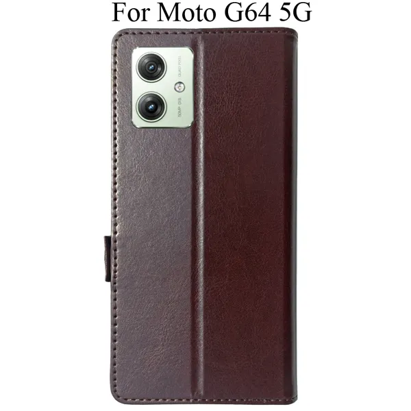 Brown_Premium_Flip_Cover_For_Moto_G64_5G