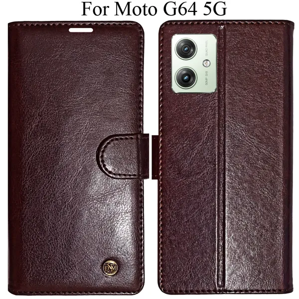 Beige_Premium_Flip_Cover_For_Moto_G64_5G