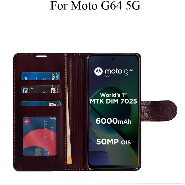 Beige_Premium_Flip_Cover_For_Moto_G64_5G