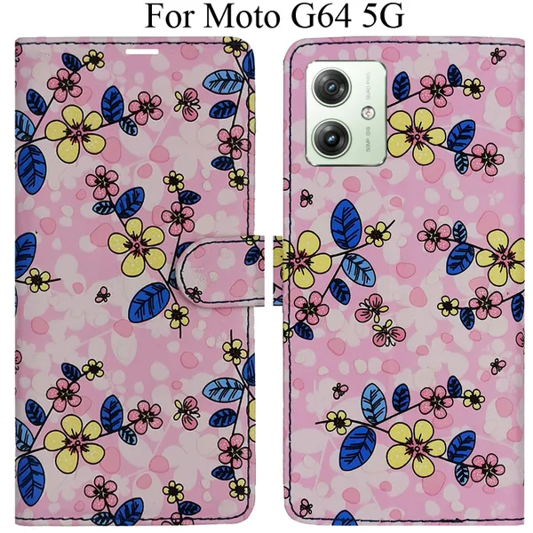 Pink_Premium_Flip_Cover_For_Moto_G64_5G