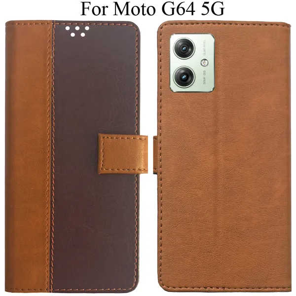 Brown_Premium_Flip_Cover_For_Moto_G64_5G