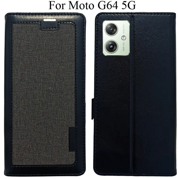 Black_Premium_Flip_Cover_For_Moto_G64_5G