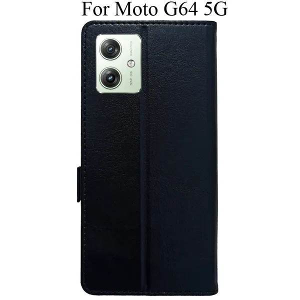 Black_Premium_Flip_Cover_For_Moto_G64_5G
