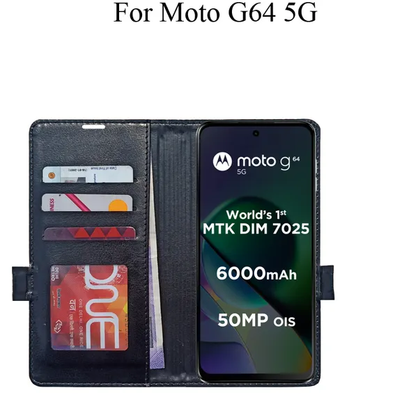 Black_Premium_Flip_Cover_For_Moto_G64_5G
