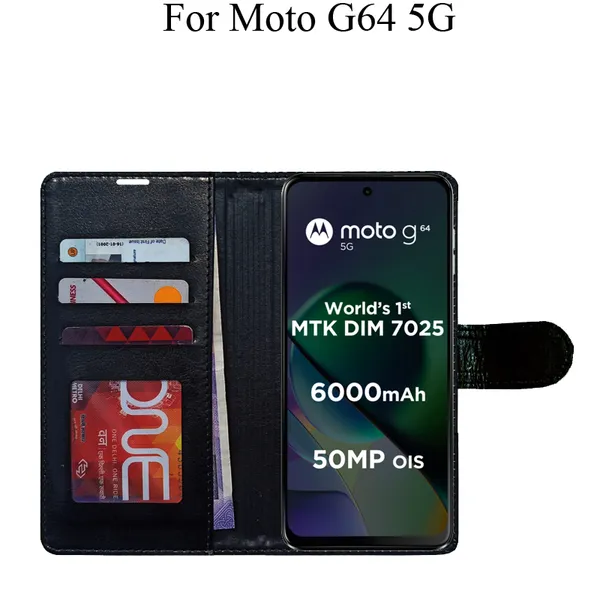 Black_Premium_Flip_Cover_For_Moto_G64_5G