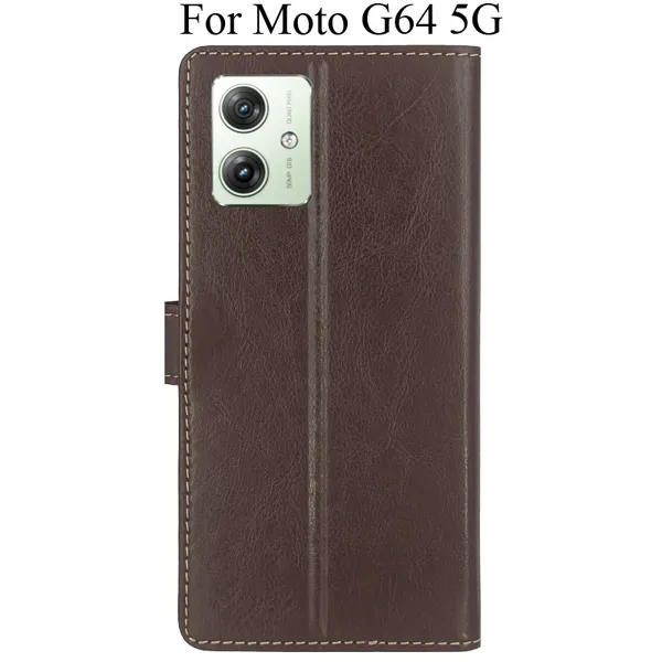 Brown_Premium_Flip_Cover_For_Moto_G64_5G