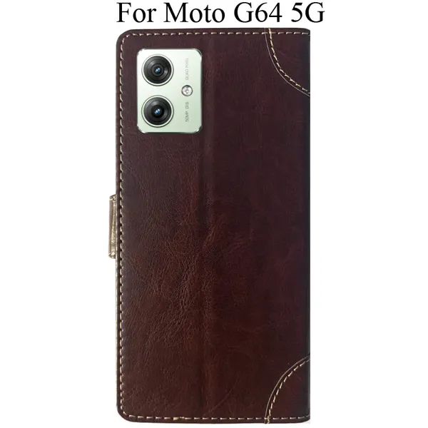 Beige_Premium_Flip_Cover_For_Moto_G64_5G
