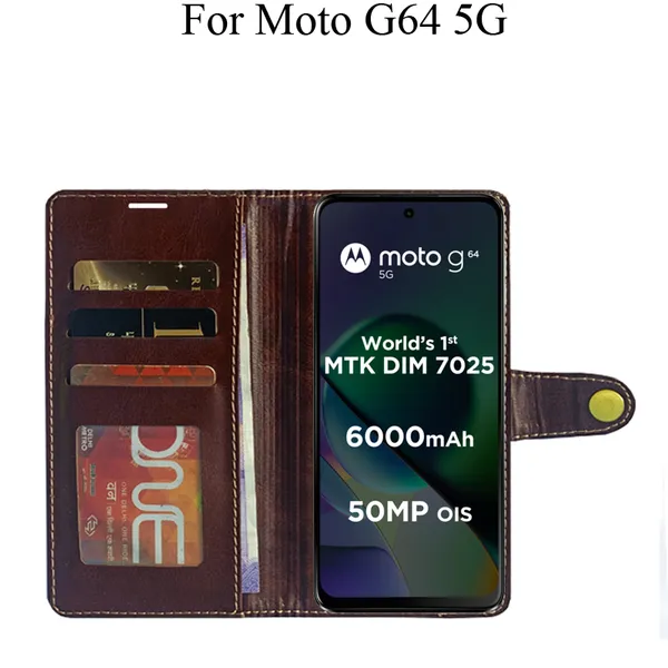 Beige_Premium_Flip_Cover_For_Moto_G64_5G