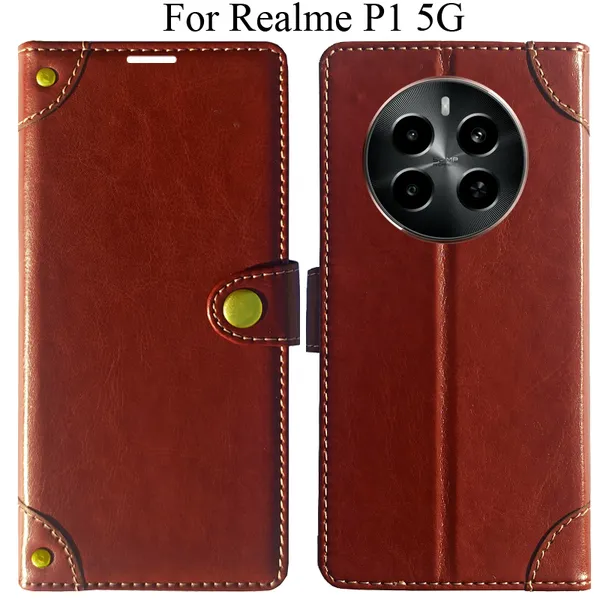Brown_Premium_Flip_Cover_For_Realme_P1_5G