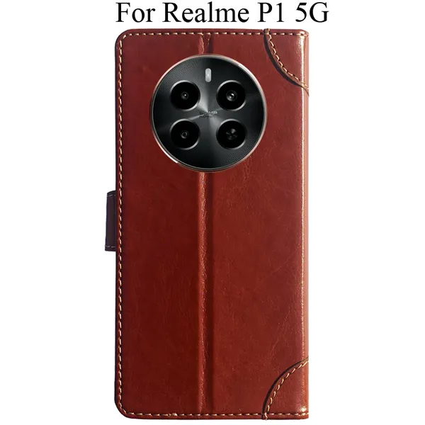 Brown_Premium_Flip_Cover_For_Realme_P1_5G