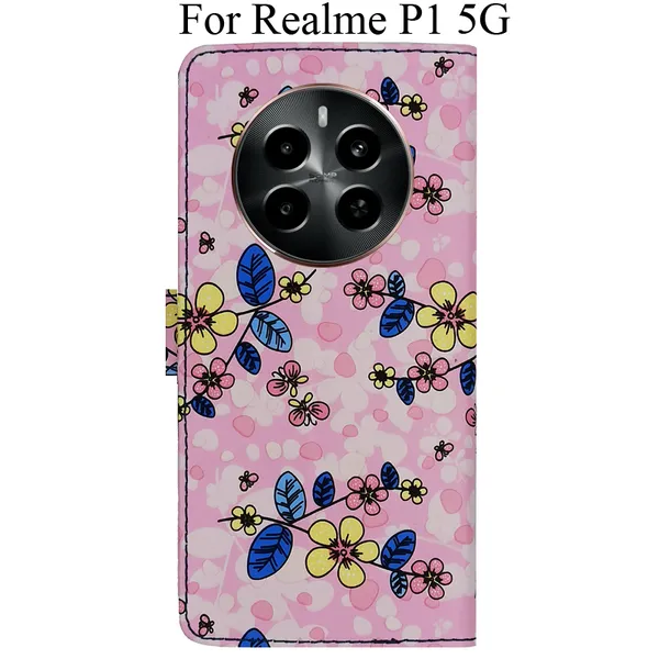 Pink_Premium_Flip_Cover_For_Realme_P1_5G