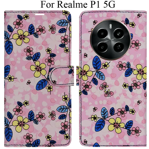 Pink_Premium_Flip_Cover_For_Realme_P1_5G