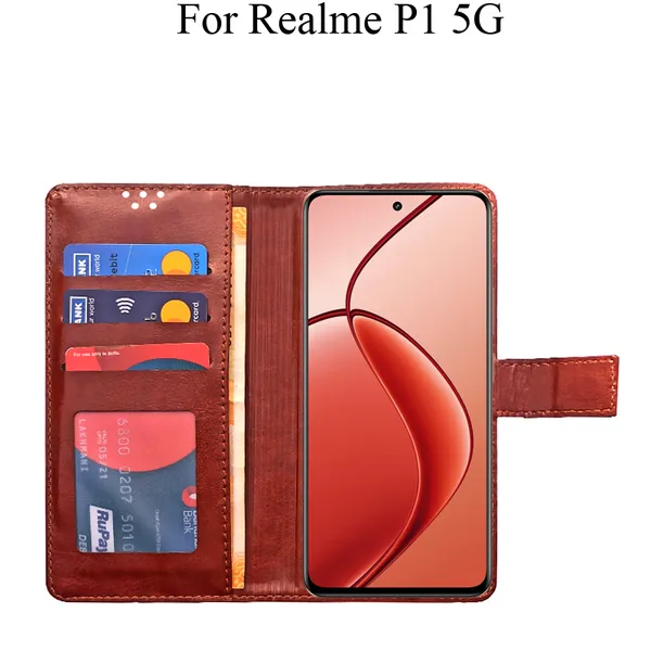 Brown_Premium_Flip_Cover_For_Realme_P1_5G