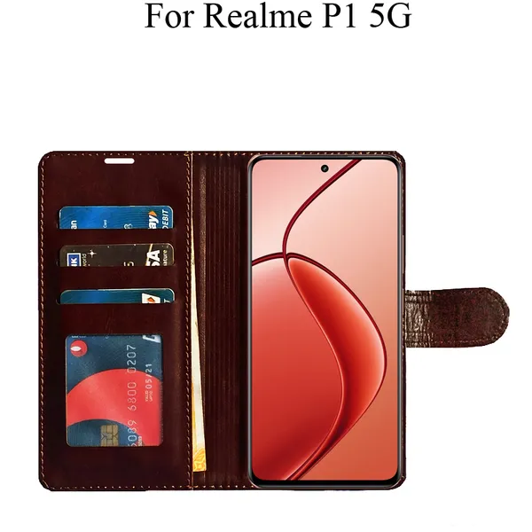 Brown_Premium_Flip_Cover_For_Realme_P1_5G
