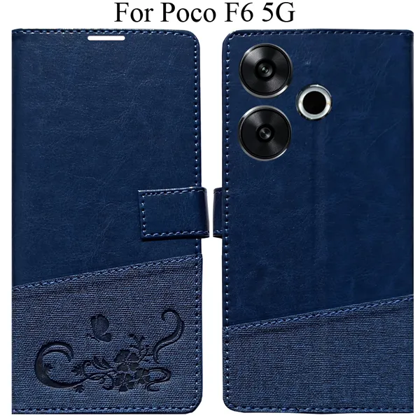Blue_Premium_Flip_Cover_For_Poco_F6_5G