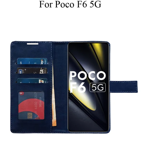 Blue_Premium_Flip_Cover_For_Poco_F6_5G