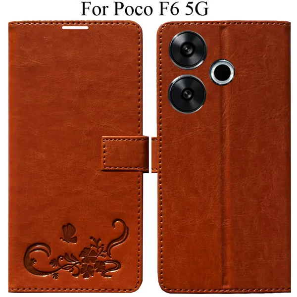 Orange_Premium_Flip_Cover_For_Poco_F6_5G