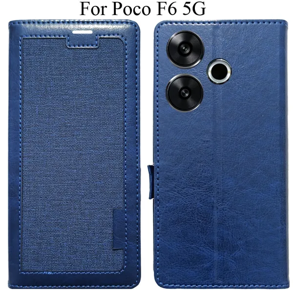 Blue_Premium_Flip_Cover_For_Poco_F6_5G