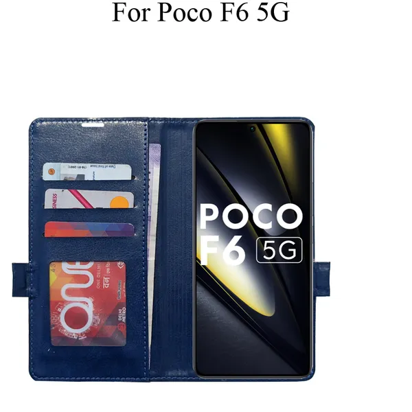 Blue_Premium_Flip_Cover_For_Poco_F6_5G