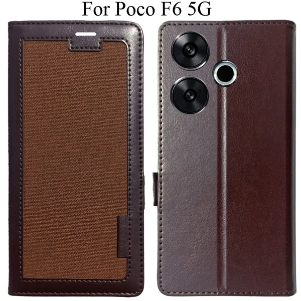 Brown_Premium_Flip_Cover_For_Poco_F6_5G