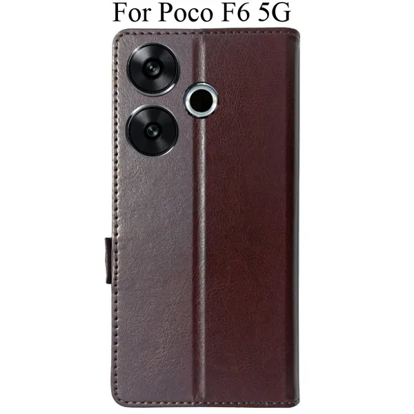 Brown_Premium_Flip_Cover_For_Poco_F6_5G