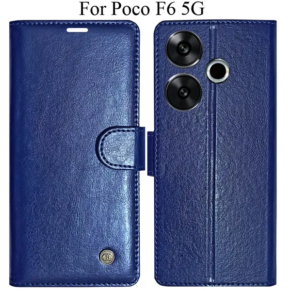 Blue_Premium_Flip_Cover_For_Poco_F6_5G