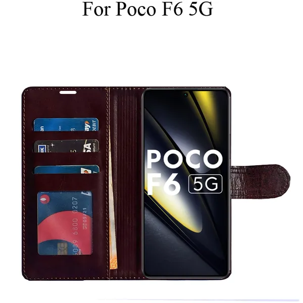 Beige_Premium_Flip_Cover_For_Poco_F6_5G