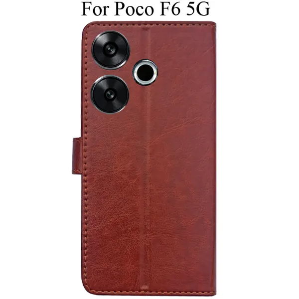 Brown_Premium_Flip_Cover_For_Poco_F6_5G