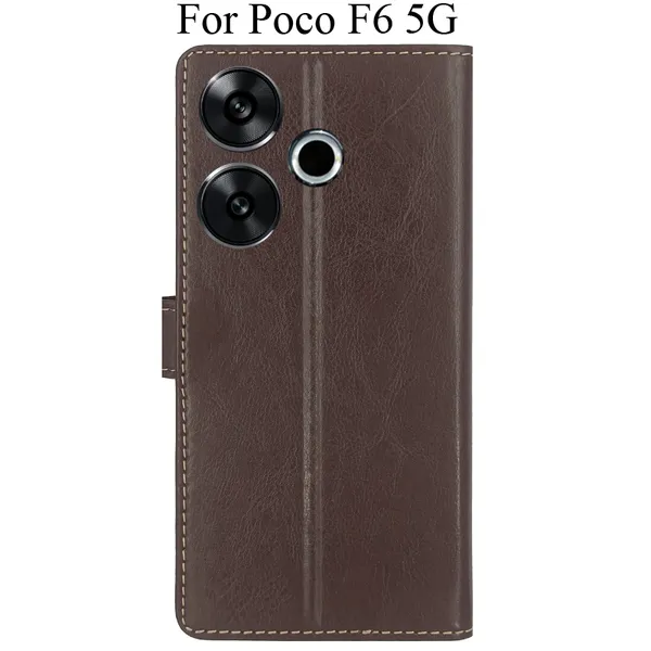 Brown_Premium_Flip_Cover_For_Poco_F6_5G