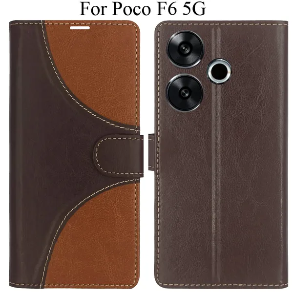 Brown_Premium_Flip_Cover_For_Poco_F6_5G