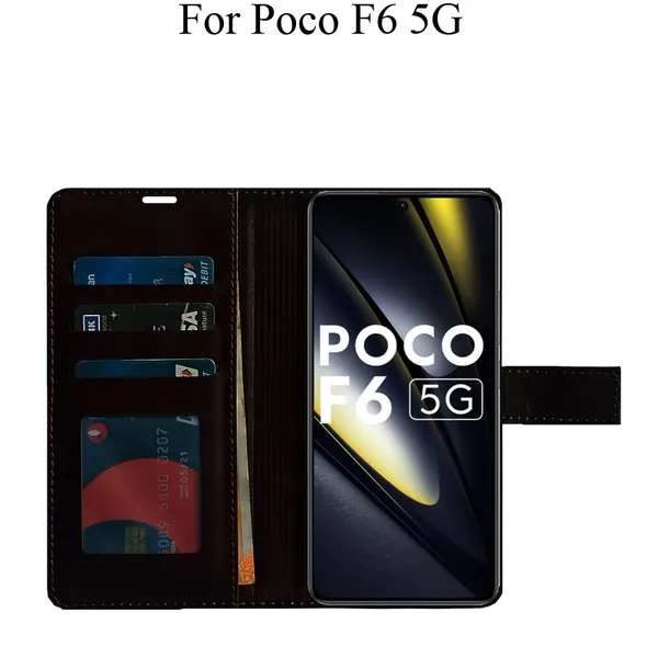 Brown_Premium_Flip_Cover_For_Poco_F6_5G