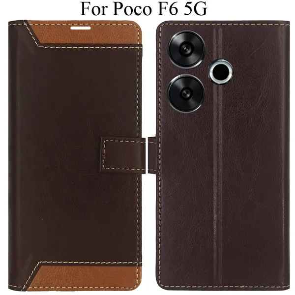 Brown_Premium_Flip_Cover_For_Poco_F6_5G