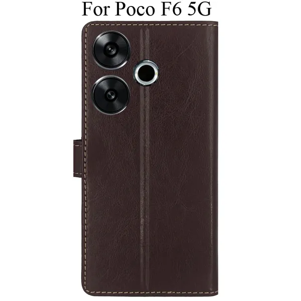 Brown_Premium_Flip_Cover_For_Poco_F6_5G