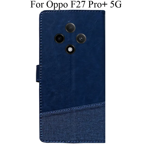 Blue_Premium_Flip_Cover_For_Oppo_F27_Pro_Plus_5G,_Oppo_F27_Pro+_5G