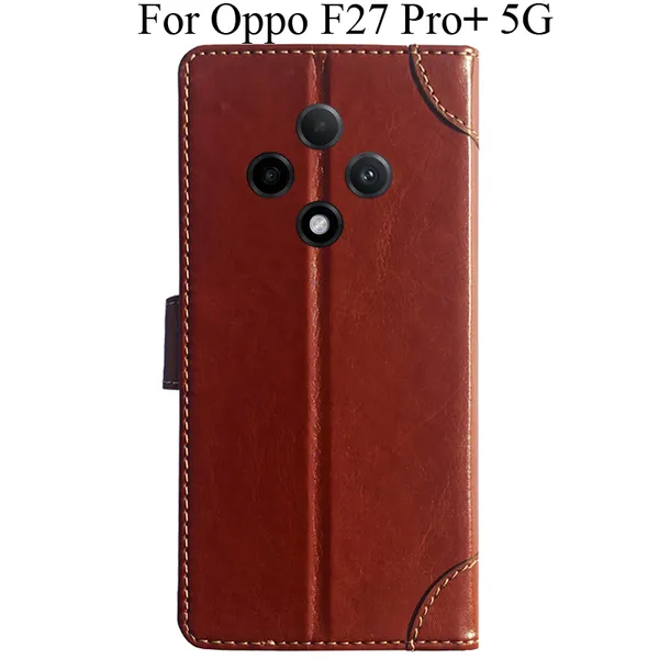 Brown_Premium_Flip_Cover_For_Oppo_F27_Pro_Plus_5G,_Oppo_F27_Pro+_5G