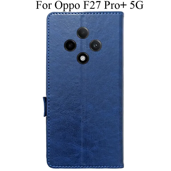 Blue_Premium_Flip_Cover_For_Oppo_F27_Pro_Plus_5G,_Oppo_F27_Pro+_5G