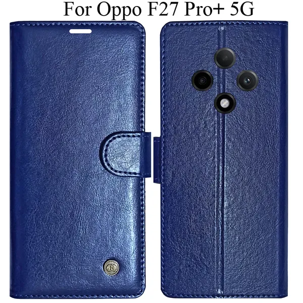 Blue_Premium_Flip_Cover_For_Oppo_F27_Pro_Plus_5G,_Oppo_F27_Pro+_5G