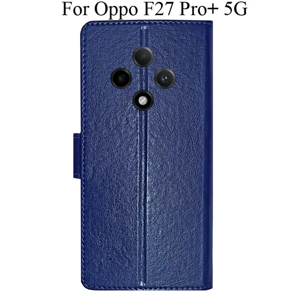 Blue_Premium_Flip_Cover_For_Oppo_F27_Pro_Plus_5G,_Oppo_F27_Pro+_5G