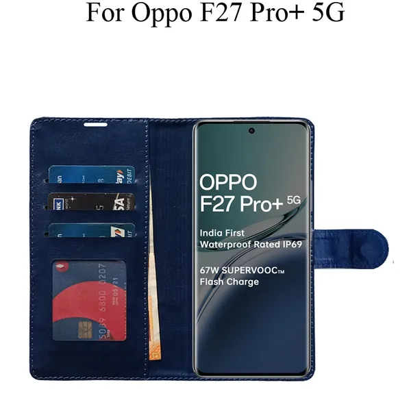 Blue_Premium_Flip_Cover_For_Oppo_F27_Pro_Plus_5G,_Oppo_F27_Pro+_5G