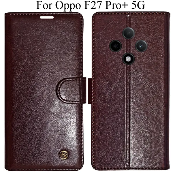Beige_Premium_Flip_Cover_For_Oppo_F27_Pro_Plus_5G,_Oppo_F27_Pro+_5G