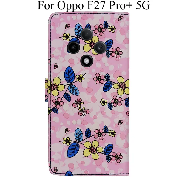 Pink_Premium_Flip_Cover_For_Oppo_F27_Pro_Plus_5G,_Oppo_F27_Pro+_5G