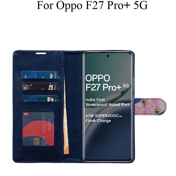 Pink_Premium_Flip_Cover_For_Oppo_F27_Pro_Plus_5G,_Oppo_F27_Pro+_5G