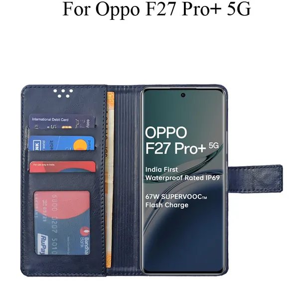 Black_Premium_Flip_Cover_For_Oppo_F27_Pro_Plus_5G,_Oppo_F27_Pro+_5G