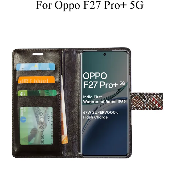 Red_Premium_Flip_Cover_For_Oppo_F27_Pro_Plus_5G,_Oppo_F27_Pro+_5G