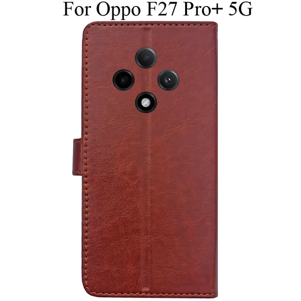 Brown_Premium_Flip_Cover_For_Oppo_F27_Pro_Plus_5G,_Oppo_F27_Pro+_5G
