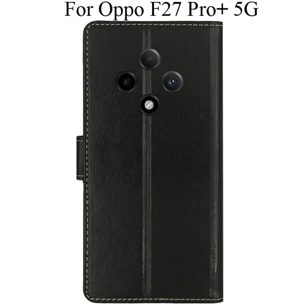 Black_Premium_Flip_Cover_For_Oppo_F27_Pro_Plus_5G,_Oppo_F27_Pro+_5G