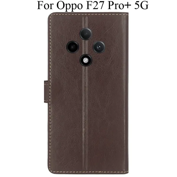 Brown_Premium_Flip_Cover_For_Oppo_F27_Pro_Plus_5G,_Oppo_F27_Pro+_5G
